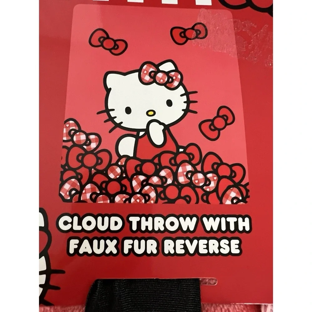 Hello Kitty Throw Country Bows Cloud Faux‎ Fur 50